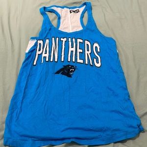 NFL apparel blue Carolina Panthers tank top size small